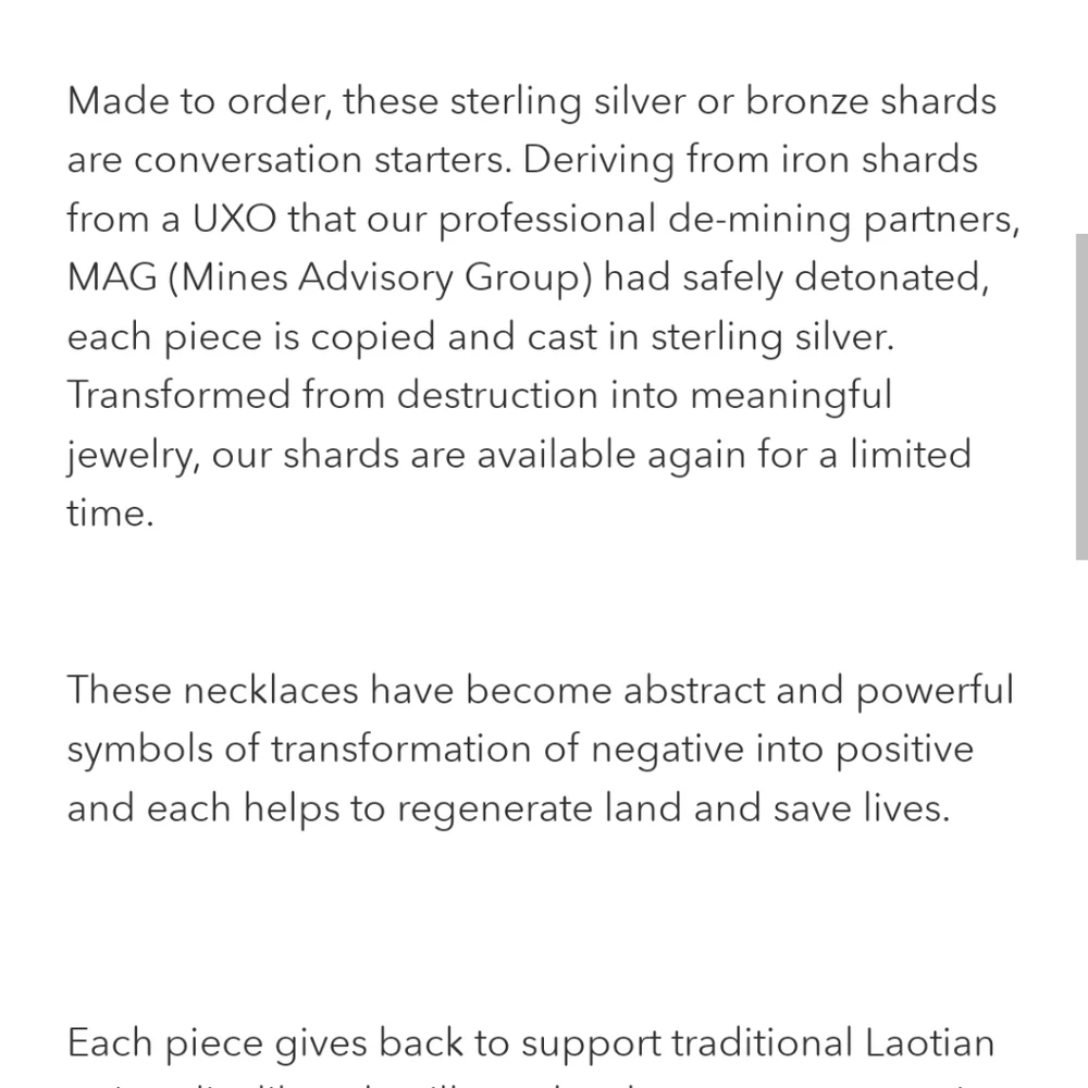 Article 22 925 sterling silver necklace from shrapnel veteran father's day chain